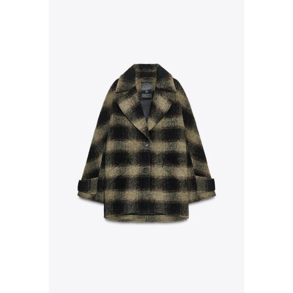 ZARA CHECK WOOL BLEND COAT ZW COLLECTION LIMITED EDITION - Picture 2 of 11